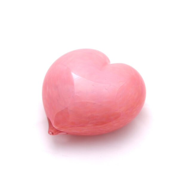 skleněné srdce zvířecí urna růžová do 12ti kg
